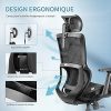 51N1zXUyvBL._AC_.jpg MFAVOUR Chaise de Bureau Grande Taille, Fauteuil Bureau Ergonomique, Siège Grande Confortable avec 3D Accoudoir, Dossier Confortable de Design S, pour 158-180cm