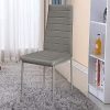 YIFAA Lot de 4 Chaises de Salle à Manger en Similicuir,Chaises de Cuisine avec Haut Dossier (4-Gris)
