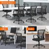 51QE5L2oAuL._AC_.jpg Yaheetech Chaise/Fauteuil de Bureau Ergonomique Pivotant en Maille avec Dossier/Accoudoirs/Siège et Base Plus Large Noir 60 x 56 x 90-100 cm