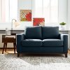 51Sx0hYYqBL._AC_.jpg Marque Amazon - Rivet North End - Causeuse moderne à structure en bois visible, largeur 150 cm, Denim