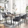 51W0nnNGZVL._AC_.jpg SONGMICS Chaises de Salle à Manger, Lot de 2, Fauteuils, Sièges rembourrées, accoudoirs, Largeur d’Assise 49 cm, Pieds en métal, en Velours, Charge 110 kg, pour Salon, Chambre, Gris LDC087G02