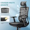 51W79qKayiL._AC_.jpg MFAVOUR Chaise de Bureau Grande Taille, Fauteuil Bureau Ergonomique, Siège Grande Confortable avec 3D Accoudoir, Dossier Confortable de Design S, pour 158-180cm