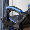 51YhkJVW0yS._AC_.jpg SONGMICS Fauteuil gamer, Chaise gaming, Siège de bureau ergonomique, repose-pieds télescopique, dossier réglable de 90° à 135°, accoudoirs synchronisés, charge 150 kg, Noir et Bleu RCG026B01