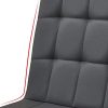 OFCASA Lot de 2 chaises de salle à manger en simili cuir gris avec dossier haut rembourré pour comptoir de cuisine, réception, bureau, restaurant, hôtel salon