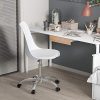 51aRQuy80WL._AC_.jpg Radelldar Chaise Bureau Blanche Scandinave Fauteuil de Bureau a Coussin Pivotant Hauteur Réglable à roulettes Chaise D'ordinateur pour Le Bureau à Domicile (Blanc)