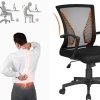 51auVkHo5DL._AC_.jpg Yaheetech Fauteuil de Bureau Chaise Ordinateur à Roulettes Ergonomique Pivotant Inclinable Siège et Base Plus Large Hauteur Réglable avec Accoudoirs Noir