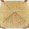 Tommychairs - Set 4 chaises Venice pour Cuisine, Bar et Salle à Manger, Robuste Structure en Bois de hêtre peindré en Couleur chêne et Assise en Paille