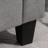 51eWjI8XnzL._AC_.jpg HOMCOM Canapé d'angle 3 Places méridienne réversible garnissage Mousse Haute densité 28D Tissu Polyester Gris Clair