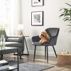 51iZLzOOS0L._AC_.jpg SONGMICS Chaises de Salle à Manger, Lot de 2, Fauteuils, Sièges rembourrées, accoudoirs, Largeur d’Assise 49 cm, Pieds en métal, en Velours, Charge 110 kg, pour Salon, Chambre, Gris LDC087G02