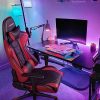 51klzE2BTeL._AC_.jpg MFAVOUR Siège Gamer , Chaise Gaming en Cuir,Chaise de Bureau Pivotante, Fauteuil Gaming Ergonomique avec Appui-tête et Oreiller Lombaire, Siège Gaming avec 2D Accoudoirs