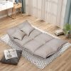 51lmumZLQ5L._AC_.jpg Ribelli Canapé Japonais Fauteuil Bas sans Pieds Hikui Canapé de Sol Crème/Gris, Couleur:crème, exécution:Canapé