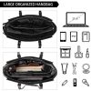 51lpyMP-nL._AC_.jpg NEWHEY Sac Cabas Femmes Grand PU Cuir Sac de Cours Sac Ordinateur Portable Sac a Main pour Les Cours Lycee 15.6 Pouces Noir