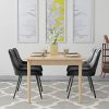 ELIGHTRY Lot de 6 Chaises de Salle à Manger Rétro Chaise de Cuisine avec Dossier Chaise de Salon Assise en Velours et Pieds en Métal,Noir