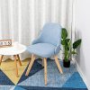 ARTETHYS Chaises de Salle à Manger Scandinaves, Assise et Dossier Pivotant à 360°, Chaises de Bureau avec Pieds en Bois, Chaise pour Salon Chambre Coiffeuse, Bleu-gris