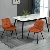 51wgzaD4DEL._AC_.jpg Lot de 2 Chaises en Velours Brun Clair - 60CM*52CM*78CM, Chaise De Salle à Manger Rembourrée en Velours, Pieds en Métal Massif, Chaise Longue d'angle Confortable pour La Maison Et La Cuisine