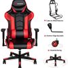 51xsBDZkNsL._AC_.jpg MFAVOUR Siège Gamer , Chaise Gaming en Cuir,Chaise de Bureau Pivotante, Fauteuil Gaming Ergonomique avec Appui-tête et Oreiller Lombaire, Siège Gaming avec 2D Accoudoirs
