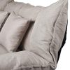51zDETpBWBL._AC_.jpg Ribelli Canapé Japonais Fauteuil Bas sans Pieds Hikui Canapé de Sol Crème/Gris, Couleur:crème, exécution:Canapé