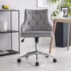 Chaise Bureau Enfant Garcon Ado Ergonomique en Velours Gris Fauteuil Chaise Bureau Enfant Garcon Ado Ergonomique en Velours Gris Fauteuil de Bureau Confortable sans Accoudoir Pivotant Chaise de Coiffeuse avec roulettes Hauteur Réglable
