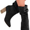 Dasongff Bottines de Cheville à Talon Moyen Bottes Mollets Larges Dasongff Bottines de Cheville à Talon Moyen Bottes Mollets Larges Femme Boots Chelsea Bottes Courtes Silp on Bottes Montantes Bout Pointu Femme Pas Cher