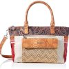 Desigual Fabric Hand Bag, Handbag Femme, Marron, Taille Unique