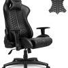 EMPIRE GAMING – Black Edition Chaise Gaming Fauteuil de Bureau EMPIRE GAMING – Black Edition Chaise Gaming Fauteuil de Bureau Gamer -Cuir Véritable -Siège Ergonomique Coussin Lombaire Intégré -Dossier Inclinable Accoudoirs Réglable