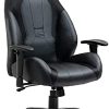 Fauteuil de bureau gamer ergonomique grand confort dossier bascule hauteur accoudoirs réglable PU noir