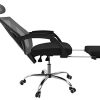 Hbada Chaise de Bureau en Maille Respirante, Fauteuil d'Ordinateur Ergonomique, Hbada Chaise de Bureau en Maille Respirante, Fauteuil d'Ordinateur Ergonomique, Siège Pivotant avec Dossier Inclinable à 155°, Rotation à 360°, Appui-Tête et Hauteur Réglables, Noir(avec Repose-Pied)