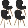 IDMarket Lot de 4 chaises ROBINE Noires pour Salle à IDMarket Lot de 4 chaises ROBINE Noires pour Salle à Manger