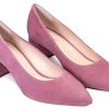Kate - Escarpins Chaussures Femme en Cuir avec Talon Large Kate - Escarpins Chaussures Femme en Cuir avec Talon Large de 5 cm - Fabriqué en Espagne - Doublure en Cuir - Semelle antidérap - Daim Suede - Chaussures Confort Tendance