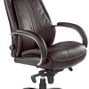 Kijng FurnLAB Throne Fauteuil de bureau ergonomique en cuir véritable Marron