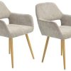 MEUBLE COSY Lot de 2 Chaise de Salle à Manger Scandinave Fauteuil de Salon Cuisine Bureau