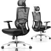 MFAVOUR Chaise de Bureau Grande Taille, Fauteuil Bureau Ergonomique, Siège MFAVOUR Chaise de Bureau Grande Taille, Fauteuil Bureau Ergonomique, Siège Grande Confortable avec 3D Accoudoir, Dossier Confortable de Design S, pour 158-180cm