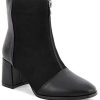 MaxMuxun Femme Bottines à talons Bloc avec fermeture éclair sur MaxMuxun Femme Bottines à talons Bloc avec fermeture éclair sur le devant Dame Bottines en Daim
