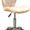 Radelldar Beige Fauteuil de Bureau en Velours Pivotant Hauteur Réglable Radelldar Beige Fauteuil de Bureau en Velours Pivotant Hauteur Réglable Chaise de Bureau à roulettes Chaise D'ordinateur pour Le Bureau à Domicile (Beige)