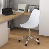 Radelldar Chaise Bureau Blanche Scandinave Fauteuil de Bureau a Coussin Radelldar Chaise Bureau Blanche Scandinave Fauteuil de Bureau a Coussin Pivotant Hauteur Réglable à roulettes Chaise D'ordinateur pour Le Bureau à Domicile (Blanc)