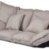Ribelli Canapé Japonais Fauteuil Bas sans Pieds Hikui Canapé de Ribelli Canapé Japonais Fauteuil Bas sans Pieds Hikui Canapé de Sol Crème/Gris, Couleur:crème, exécution:Canapé