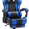 SONGMICS Fauteuil gamer, Chaise gaming, Siège de bureau ergonomique, repose-pieds SONGMICS Fauteuil gamer, Chaise gaming, Siège de bureau ergonomique, repose-pieds télescopique, dossier réglable de 90° à 135°, accoudoirs synchronisés, charge 150 kg, Noir et Bleu RCG026B01