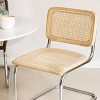 Sensoreve - Chaise de Salle à Manger en rotin, cannage en Canne de rotin, Cadre en Bois (Bois Naturel)