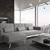 Skraut Home - Canapé d'angle Convertible Verona 267cm, Convertible en Skraut Home - Canapé d'angle Convertible Verona 267cm, Convertible en lit, réversible,Gris Clair