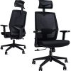 Wemk Chaise Bureau Ergonomique, Fauteuil de Bureau avec roulettes Silencieuses et Support Lombaire, Respirante, Confortable, Réglable en Hauteur, Mécanisme d’Inclinaison, Pivotant à 360 °
