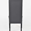 21bSf-67N5L._AC_.jpg Tommychairs - Set 4 chaises Chantal pour Cuisine et Salle à Manger, Structure en Bois de hêtre peindré en Noir, Assise et Dossier rembourrés et revêtus en Cuir Artificiel Noir avec Boutons