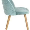 Lot de 2/4/6 Chaises en Velours Style Scandinave Pieds en Métal Chaise de Salle à Manger (Vert, 2)