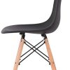 BenyLed Lot de 6 Chaises de Salle à Manger Contemporaines en Plastique Design Rétro Chaise D'appoint pour Salle à Manger, Cuisine, Bureau, Restaurant, etc (Noir)