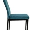 Mimma 21940011 Lot de 2 chaises de Salle à Manger en Velours Valentina, Fer, Vert, 96 x 53 x 43 cm