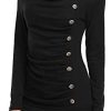 31BVyZr193L._AC_.jpg MISS MOLY Pull Femme Hiver Chic Manches Longues Jointif Couleur Tops Sweatshirt Blouse