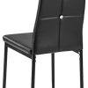 TecTake Lot de Chaise de Salle à Manger 40x42x97cm | - diverses Couleurs et modèles au Choix - (6X Noir | no. 402541)