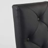 31CrRZD1NWL._AC_.jpg Tommychairs - Set 4 chaises Chantal pour Cuisine et Salle à Manger, Structure en Bois de hêtre peindré en Noir, Assise et Dossier rembourrés et revêtus en Cuir Artificiel Noir avec Boutons