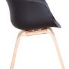 Muebles Home Lot de 4 chaises de salle à manger modernes et rétro avec dossier et pieds en bois pour salle à manger, chambre à coucher