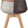 Lot de 4 chaises de salle à manger modernes avec pieds en bois de hêtre massif pour chambre à coucher, salon