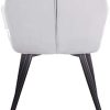 31OpGndArOL._AC_.jpg WOLTU Lot de 2 Chaises de Salle à Manger avec accoudoirs, Chaise de Salon Structure en métal et Assise en Velours,Gris BH93gr-2